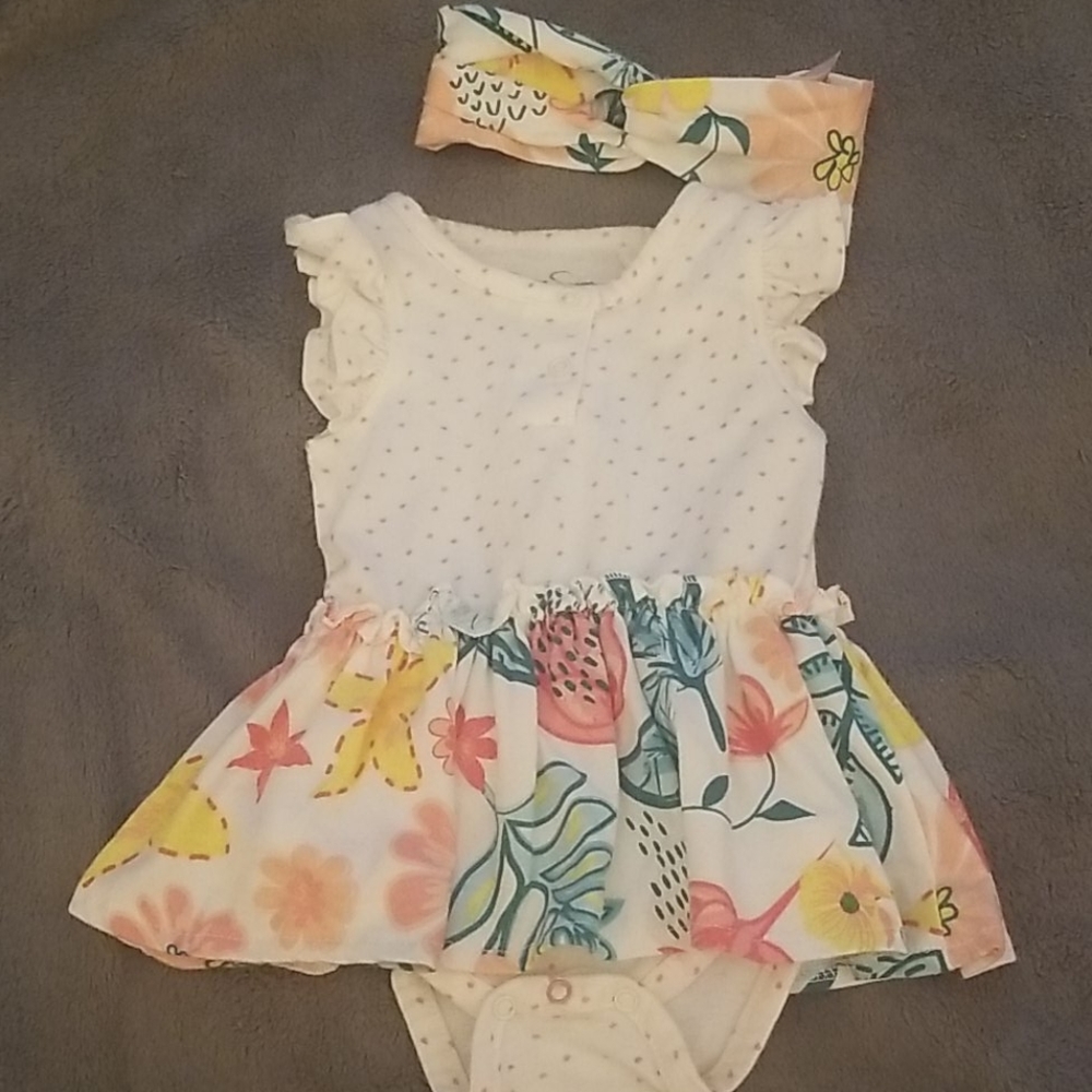 Dress with onise and matching headband